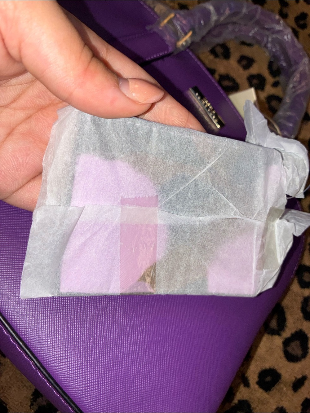 Purple Women's Satchel Handbag - Picture 5 of 6